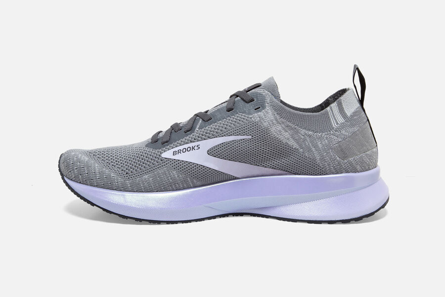 Brooks Running Shoes - Levitate 4 Road Womens - Grey/Purple - CIH-284657